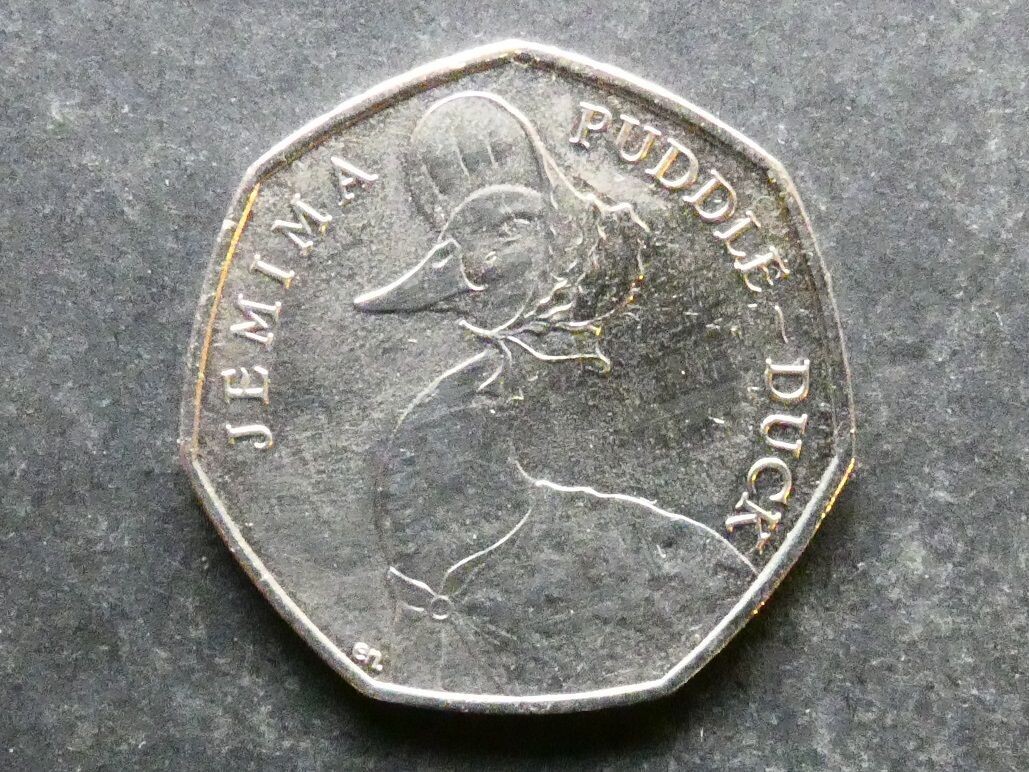 50p, 2016, Jemima Puddleduck.