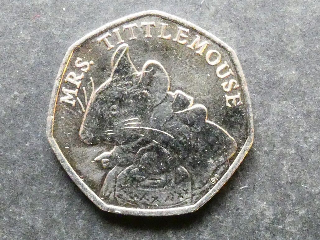 50p, 2018, Mrs Tittlemouse.