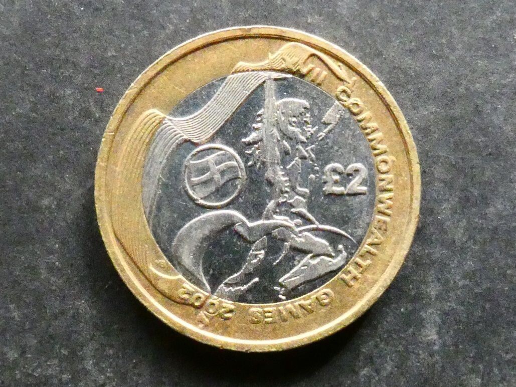 £2, 2002, Commonwealth Games - England.