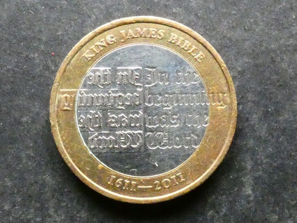 £2, 2011, King James Bible.