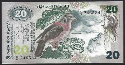 Sri Lanka, 20 Rupees, 26.3.1979.