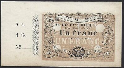 France, Lens, 1 Franc, 15.10.1870.