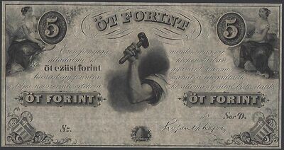 Hungary, 5 Forint, ND(1852), remainder.