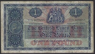 British Linen Bank, 1 Pound, 12th June 1939