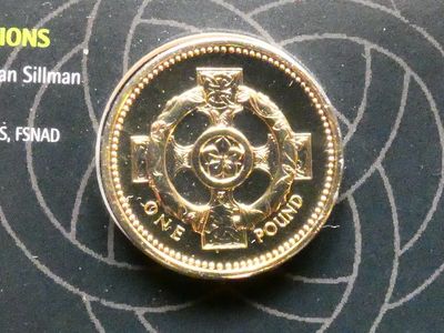 £1, 2001, Celtic cross.
