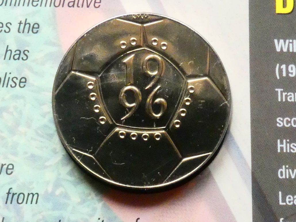 £2, 1996, European Football Championships.