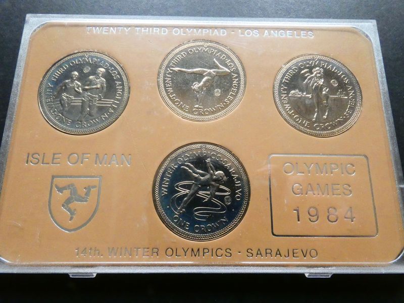 Isle of Man, Crown, 1984, Olympic Games, set of 4.