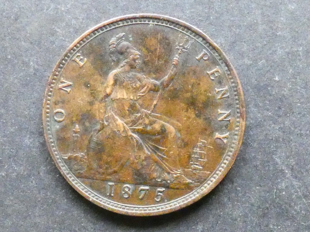 Penny, 1875.