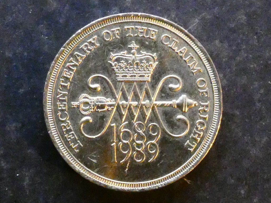 £2, 1989, tercentenary of Scottish "Claim of Right."