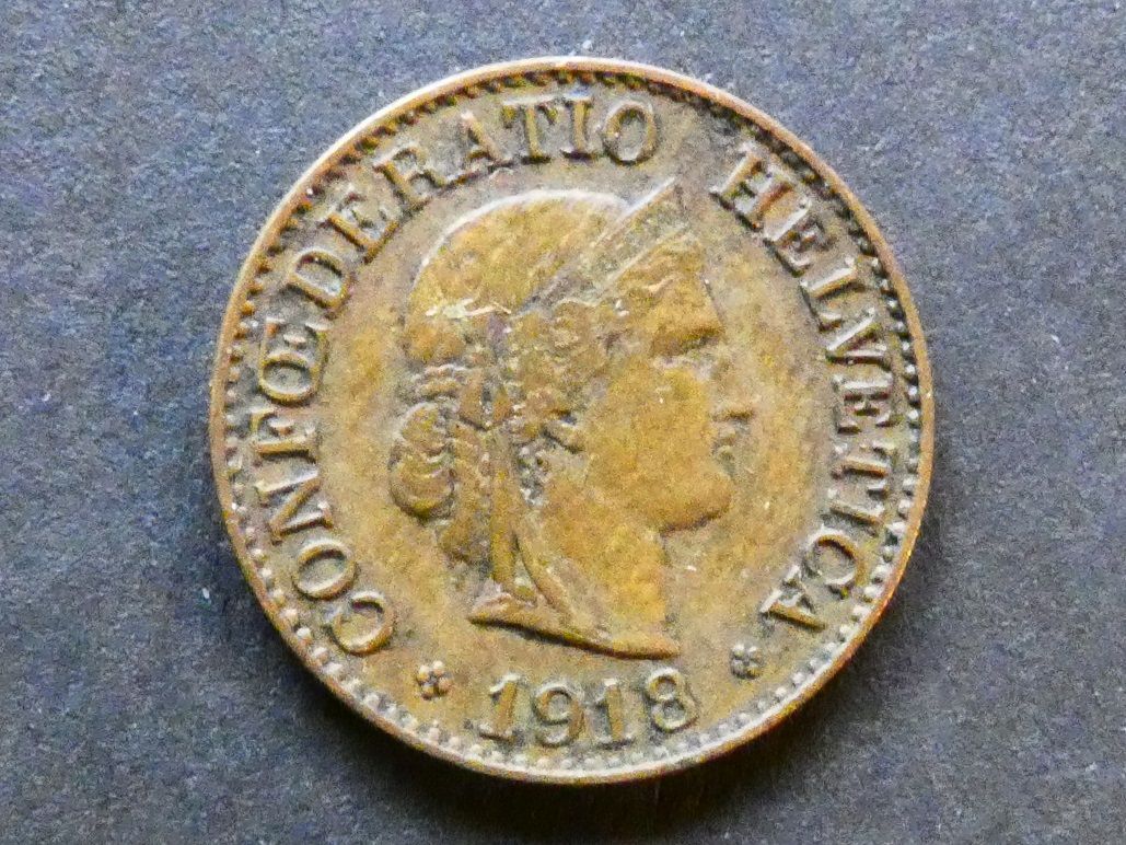 Switzerland, 10 Rappen, 1918B