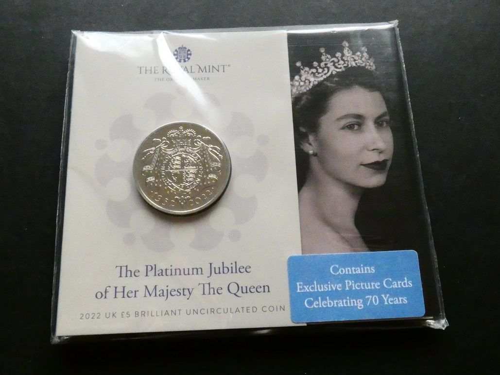 £5, 2022, Queen Elizabeth II Platinum Jubilee, John Bergdahl reverse.