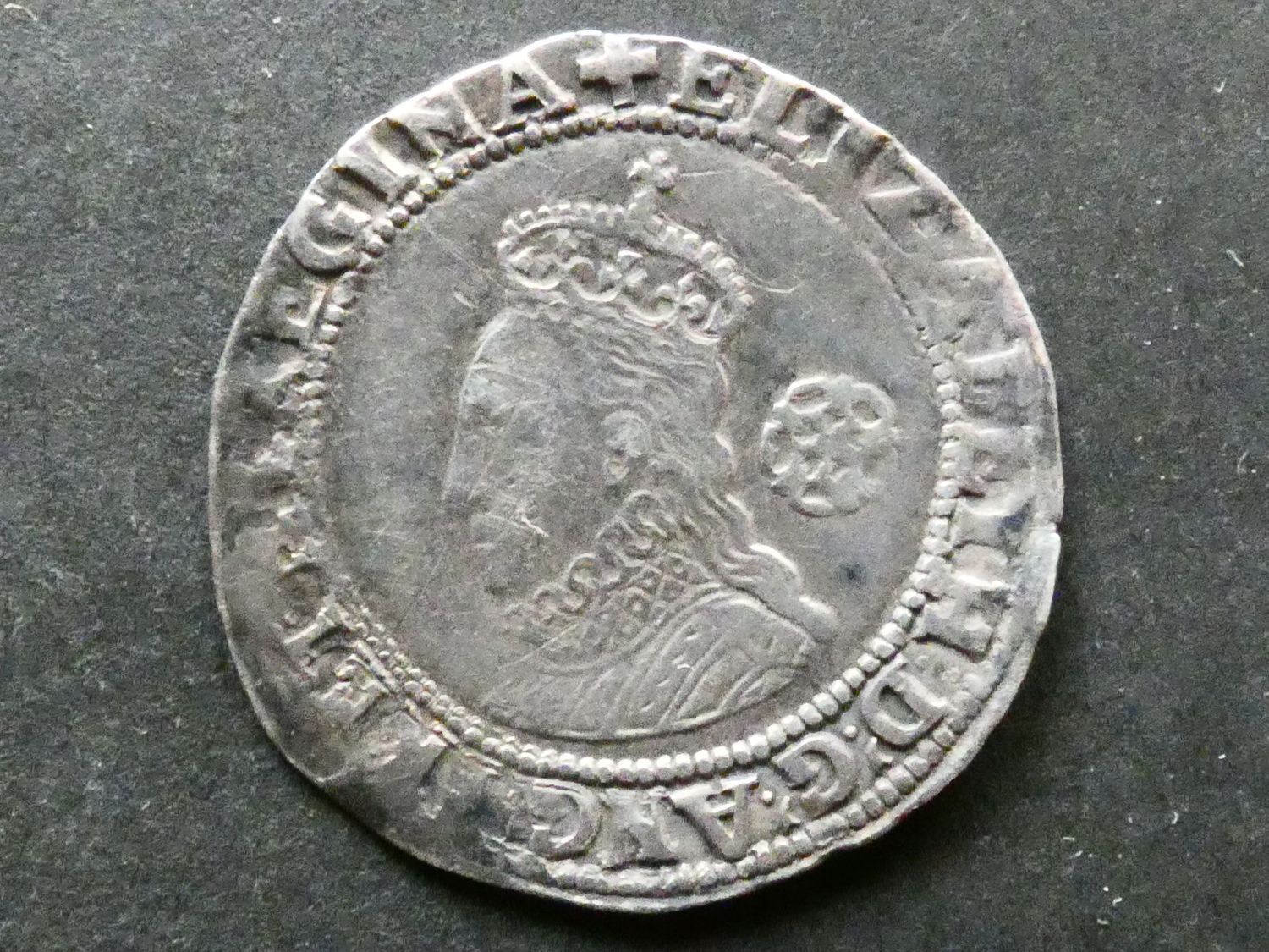 England, Elizabeth I, Sixpence, 5th issue, 1578, mmk Greek cross