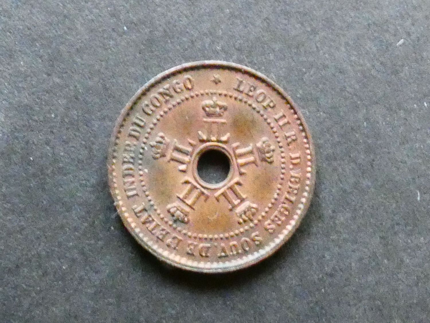 Congo Free State, 1 Cetime, 1888