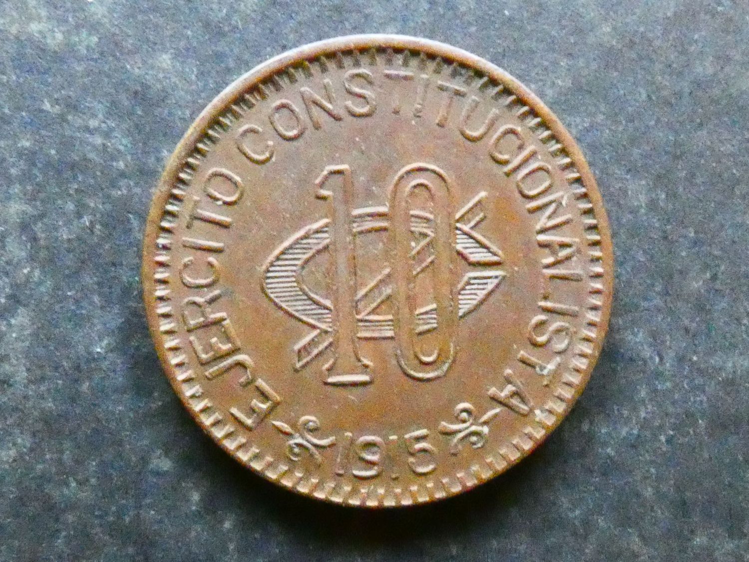 Mexico, Chihuahua State, 10 Centavos, 1915