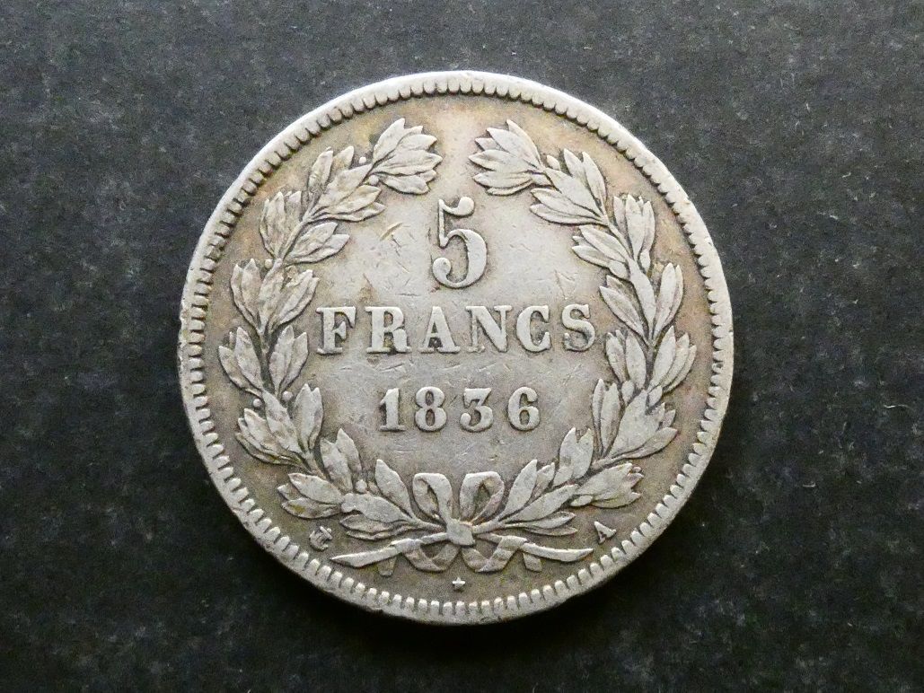 France, 5 Francs, 1836A
