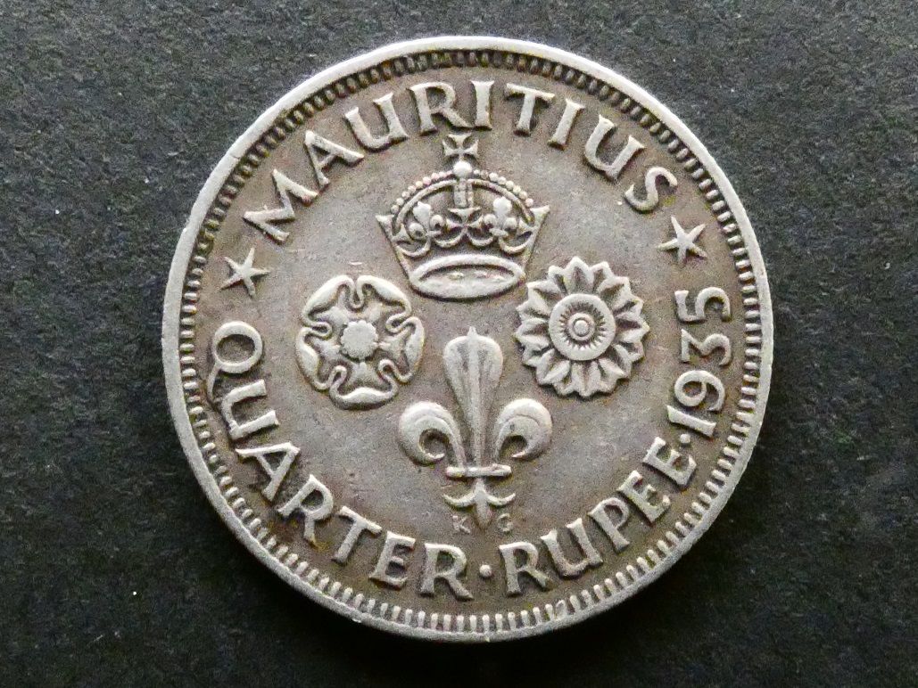 Mauritius, ¼ Rupee, 1935