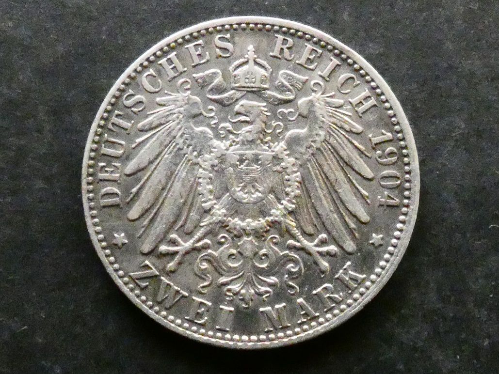 German States, Bavaria, 2 Mark, 1904D.