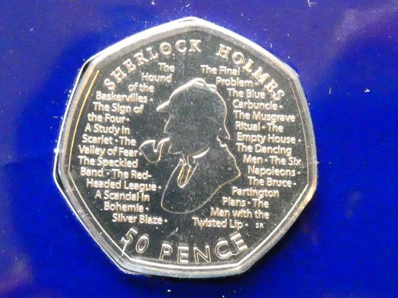 50p, 2019, Sherlock Holmes.