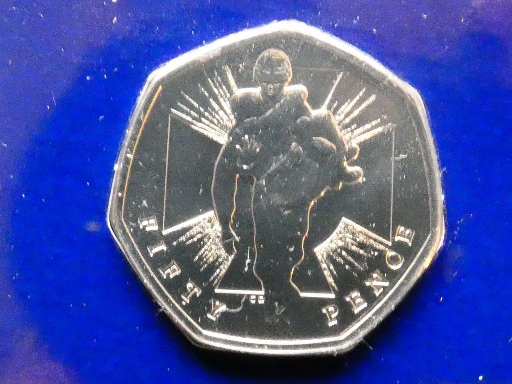 50p, 2019, "Military" series, Victoria Cross - heroic acts.