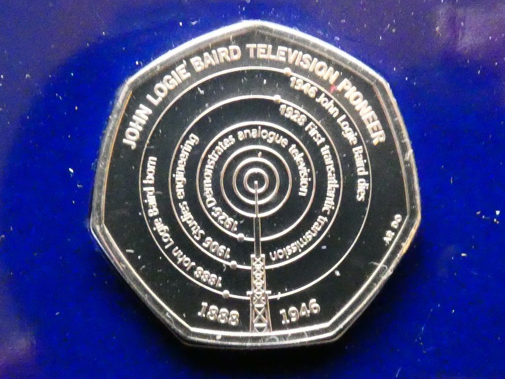 50p, 2021, John Logie Baird.