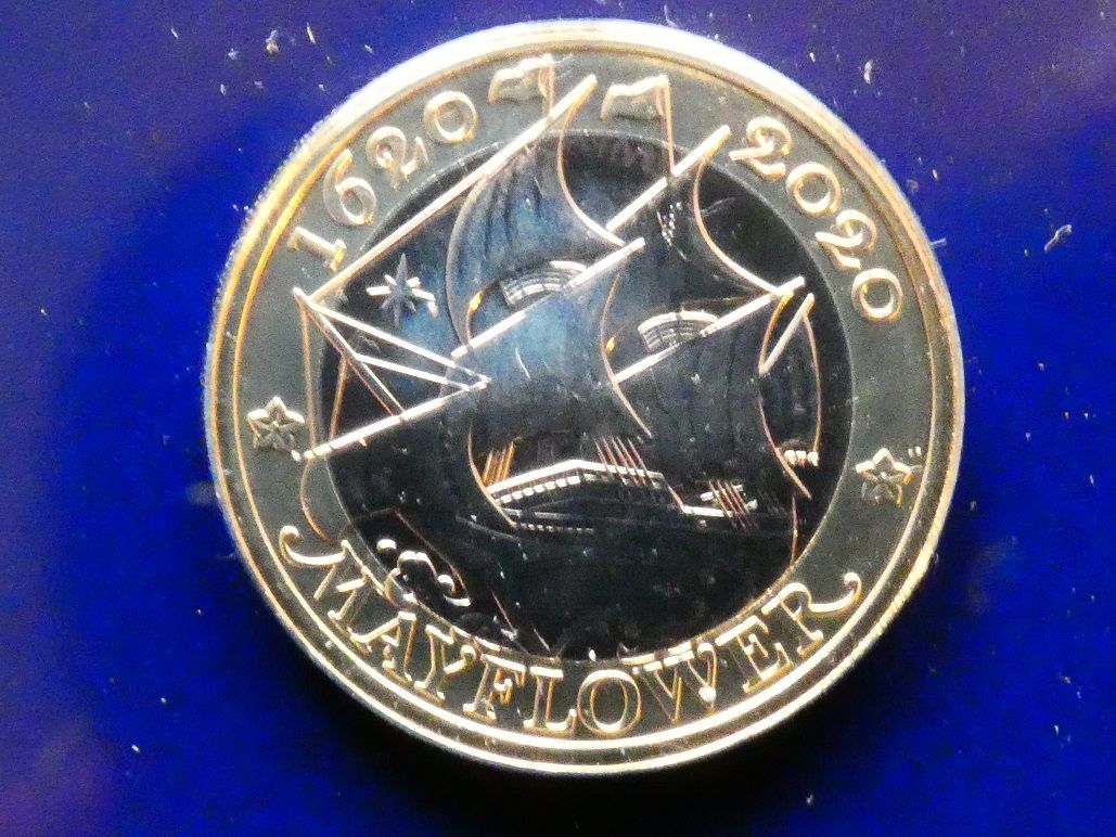 £2, 2020, "Mayflower".