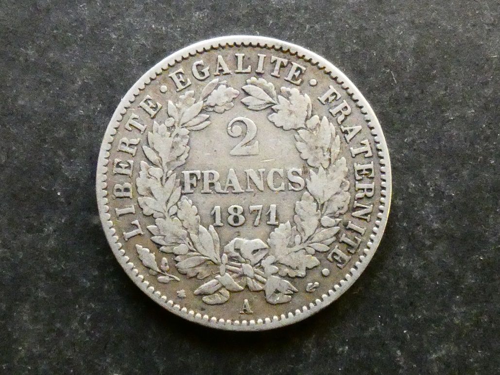 France, 2 Francs, 1871A