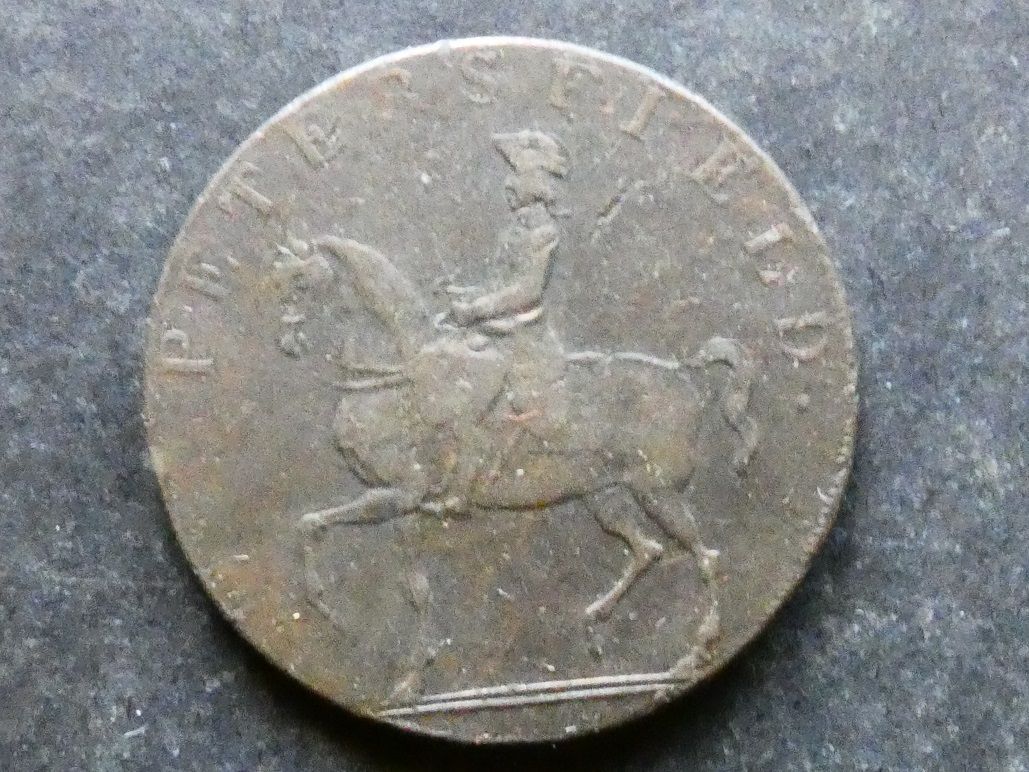 18th Century Halfpenny, Hampshire, Petersfield, 1793, DH-48c