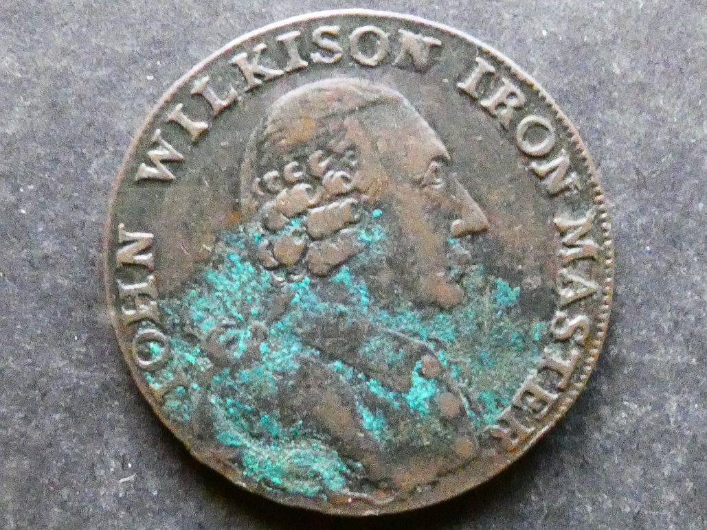 18th Century Halfpenny, Shropshire, John "WILKISON", 1792, DH-392c (Warwickshire)