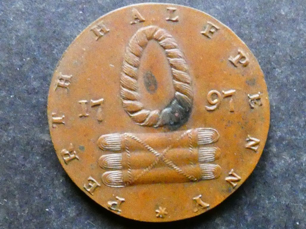 18th Century Halfpenny, Scotland, Perthshire, Perth, 1797, DH-9