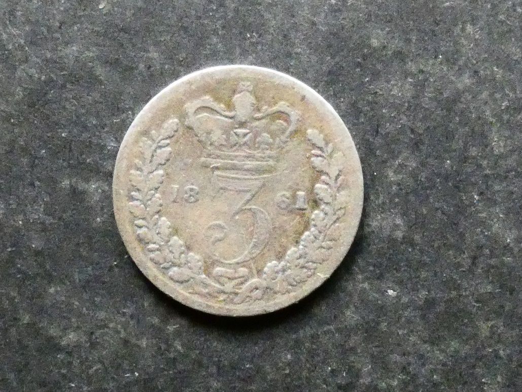 Threepence, 1861, currency issue.