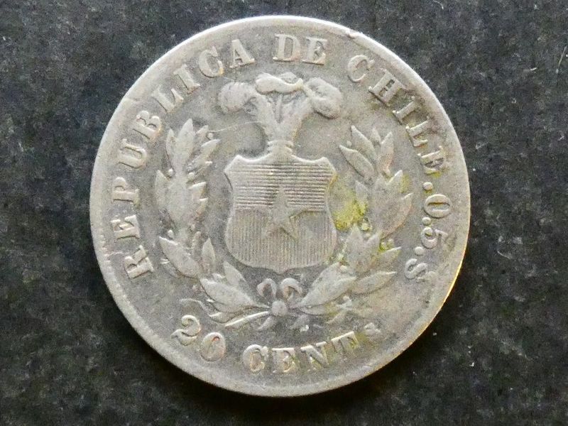 Chile, 20 Centavos, 1881