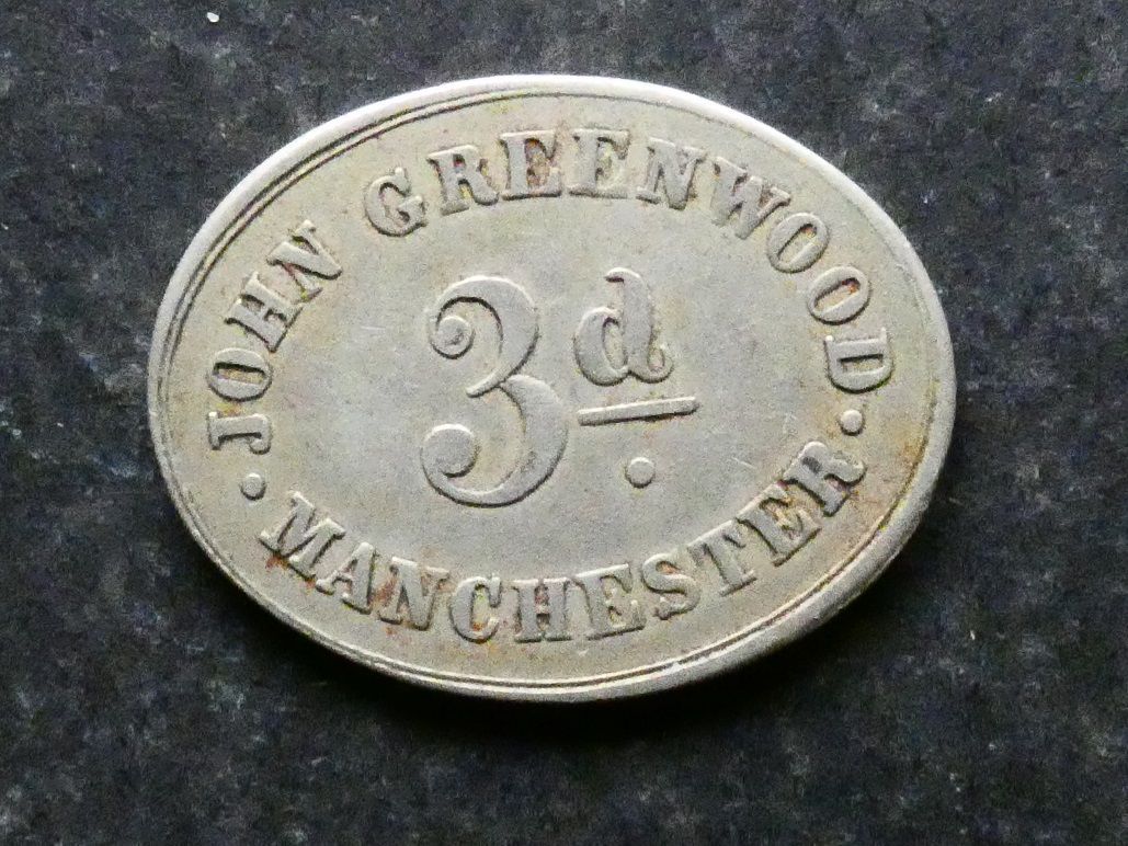 Transport token, Lancashire, Manchester, John Greenwood