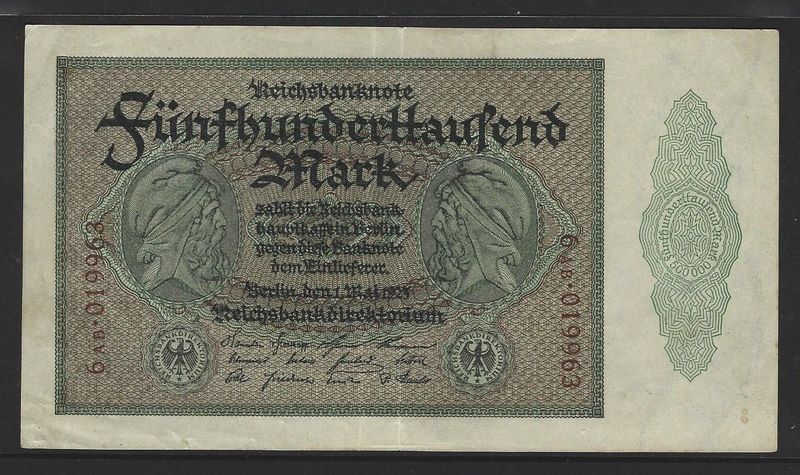 Germany, 500 000 Mark, 1.5.1923.