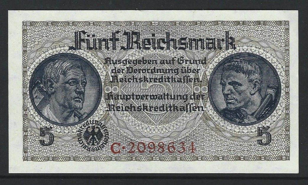 Germany, 5 Reichsmark, ND(1940-1945).