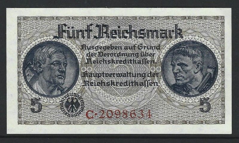 Germany, 5 Reichsmark, ND(1940-1945).