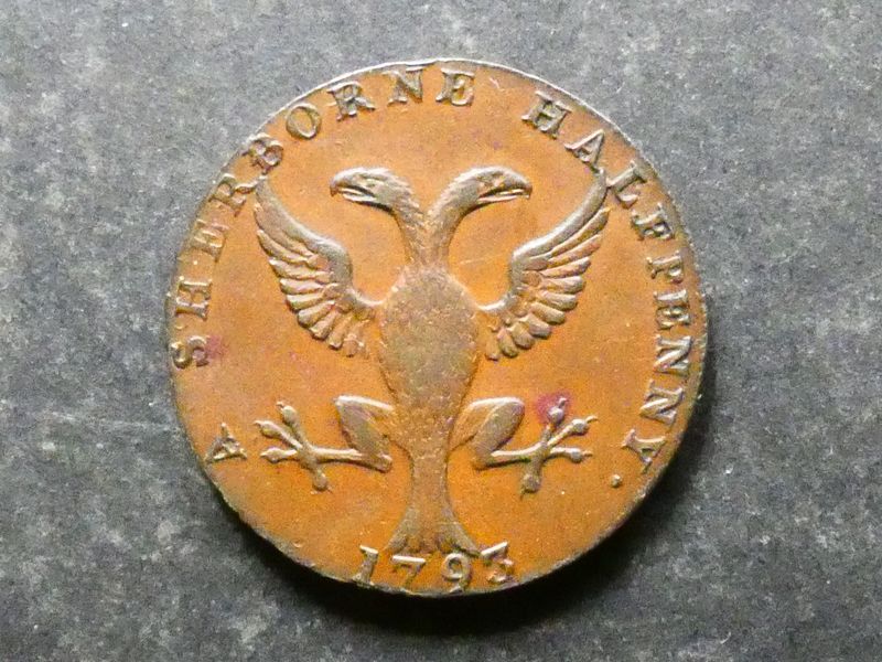 18th Century Halfpenny, Dorset, Sherborn, 1793, DH-7