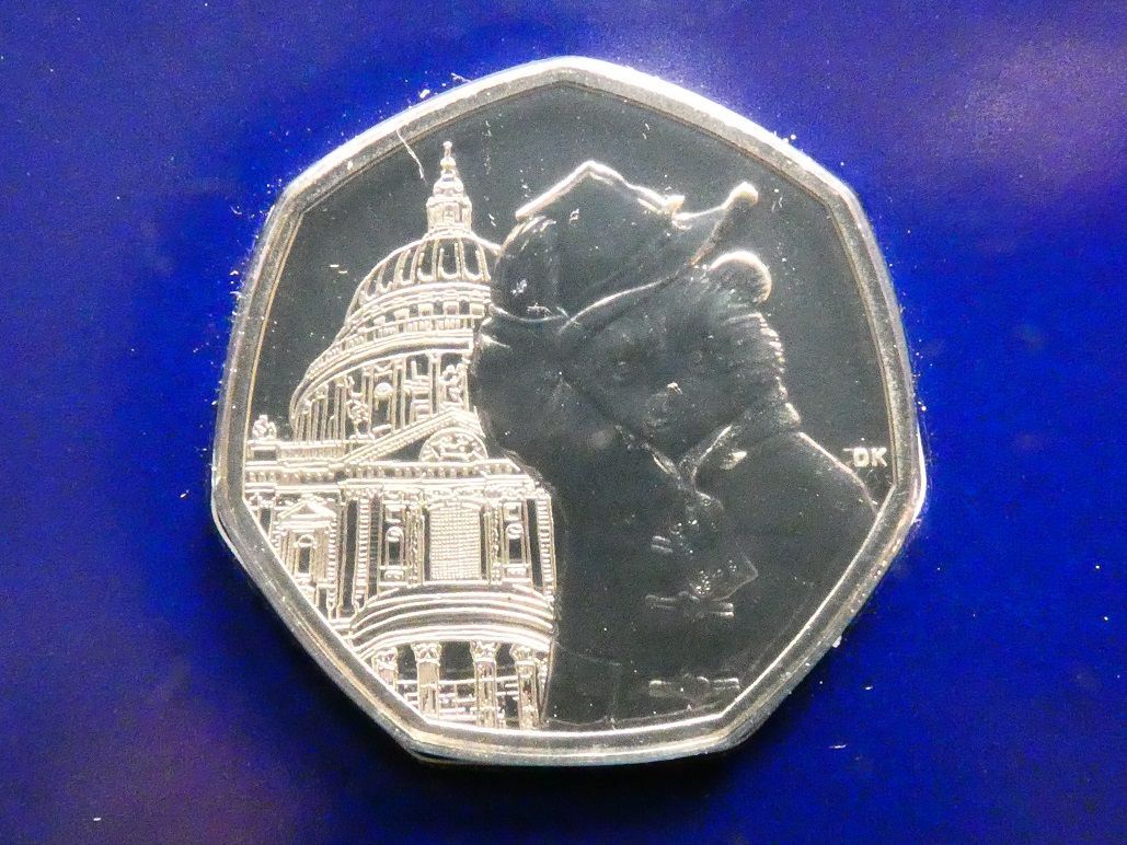 50p, 2019, Paddington Bear - at St, Paul's Cathedral.