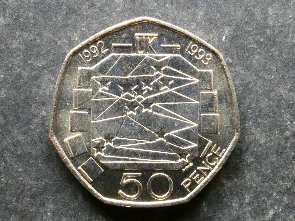50p, ND, UK Presidency of EC, 1992-1993.