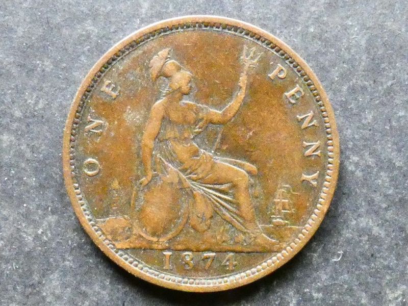 Penny, 1874.