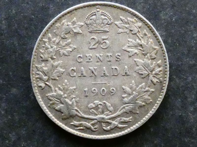 Canada, 25 Cents, 1909
