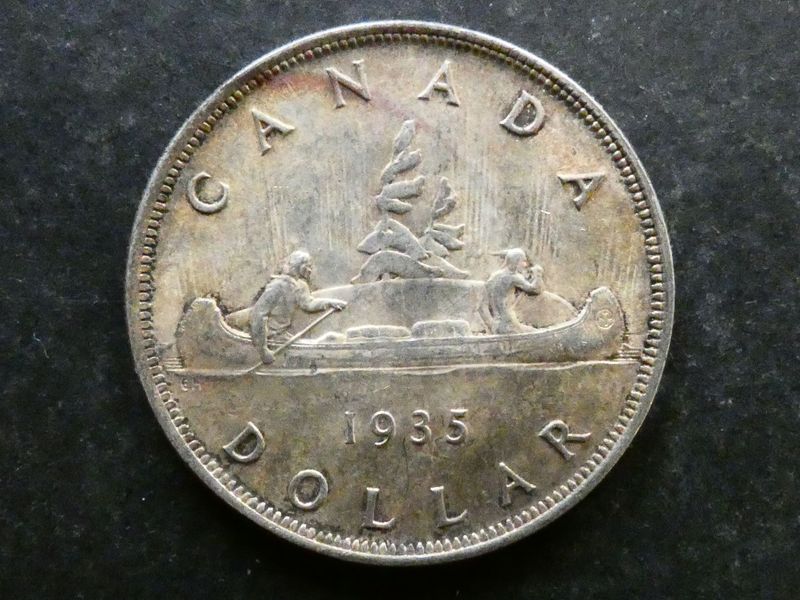 Canada, Dollar, 1935, George V silver jubilee