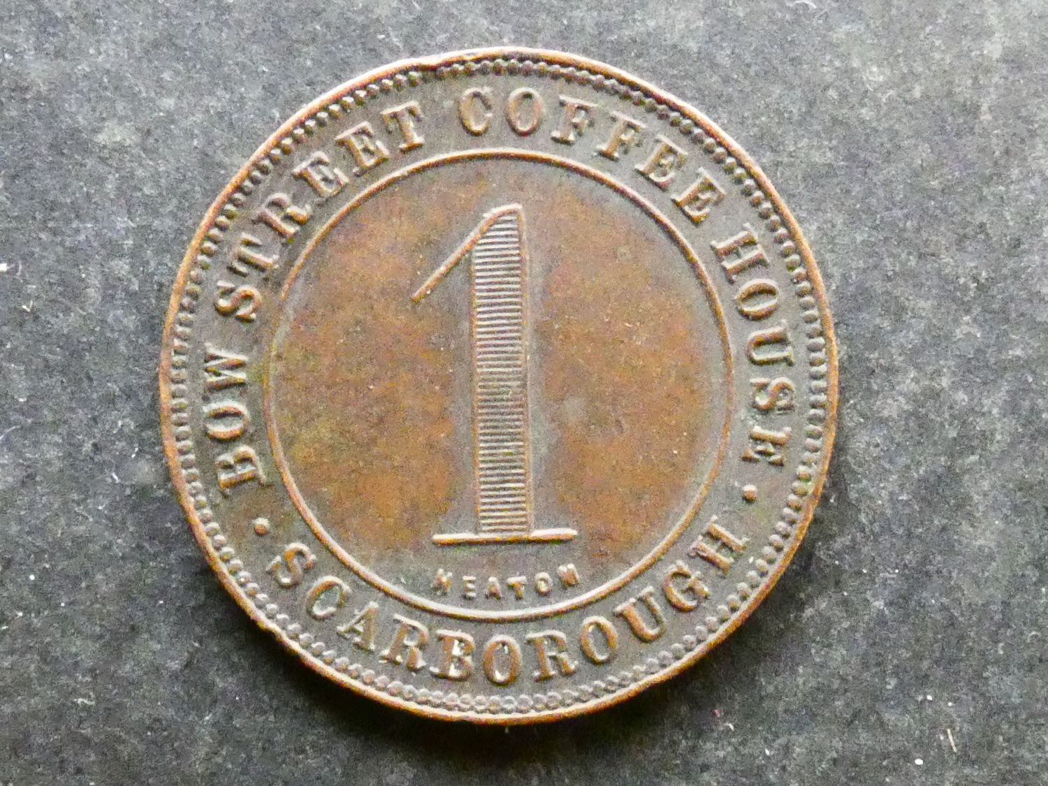 Inn checks & refreshment tokens,  Yorkshire, Scarborough.