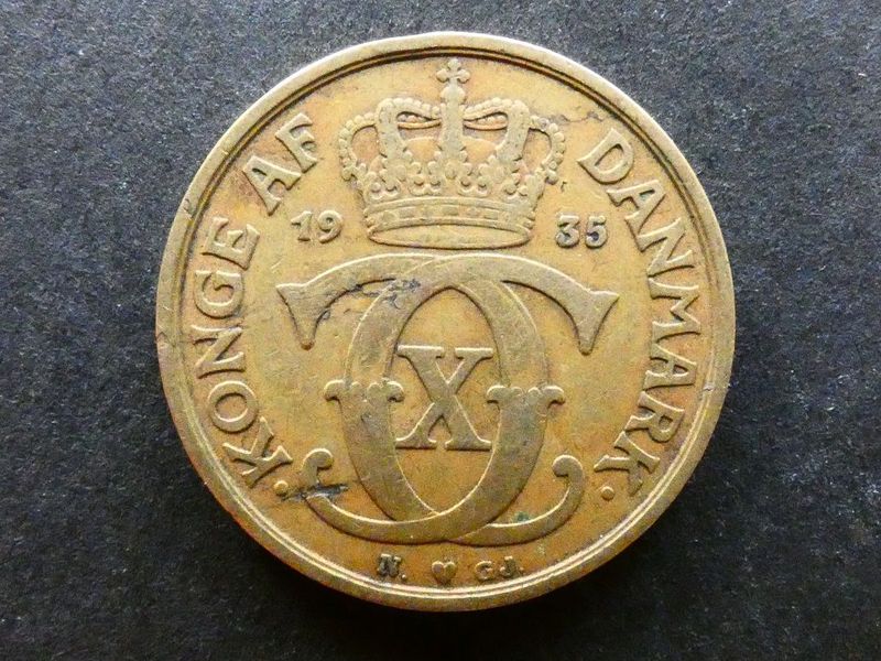 Denmark, 1 Krone, 1935