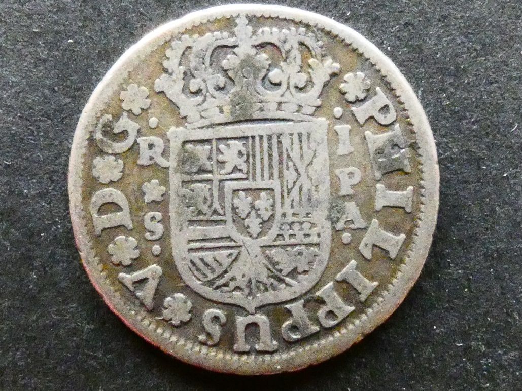 Spain, 1 Real, 1733 S, Seville.
