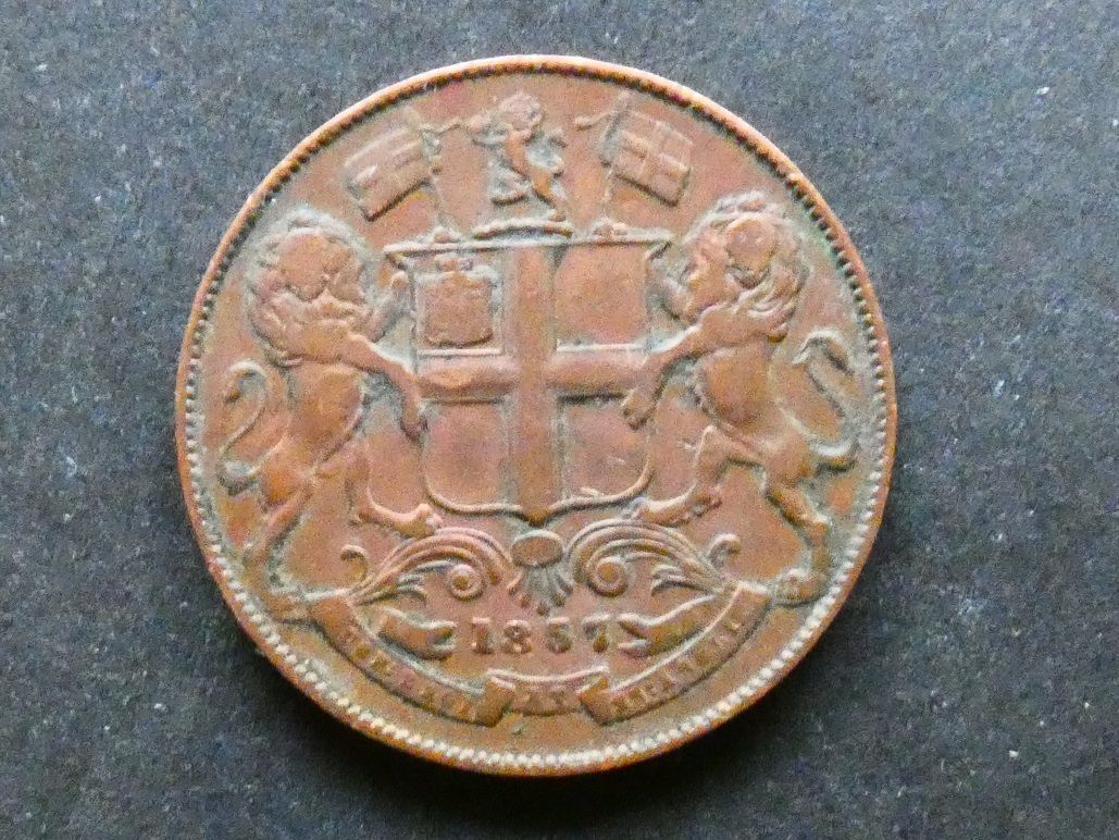 India, 1/4 Anna, 1857 (h)