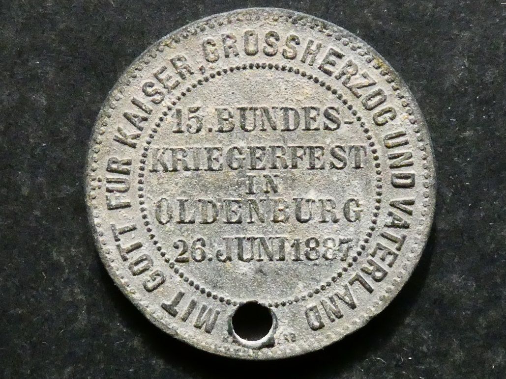 Germany, Oldenburg, War Veterans' Association, 15th annual festival, 1887.