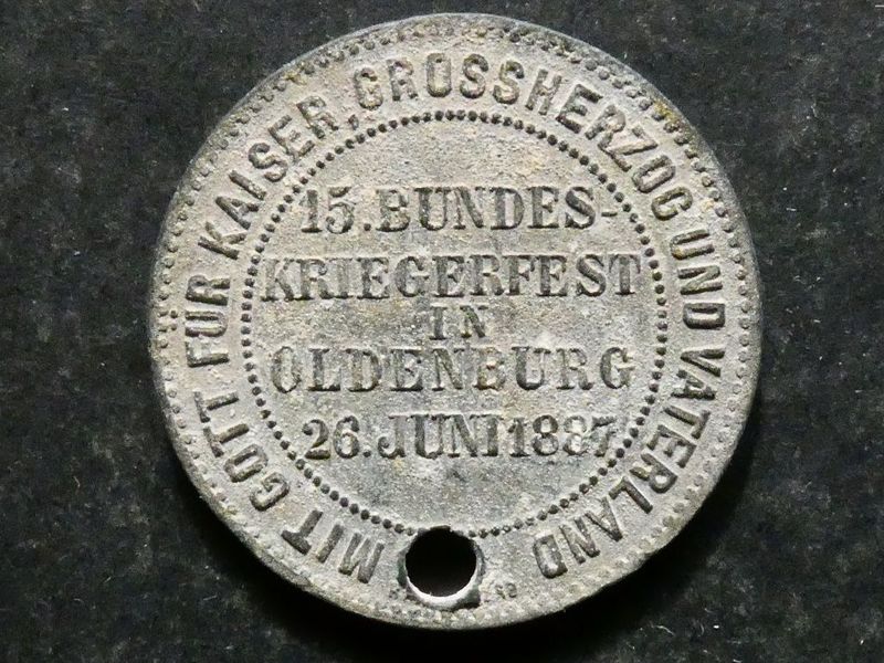 Germany, Oldenburg, War Veterans' Association, 15th annual festival, 1887.