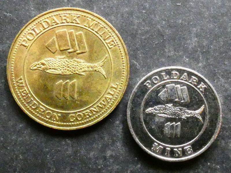 Token coinage, Poldark Mine, Cornwall