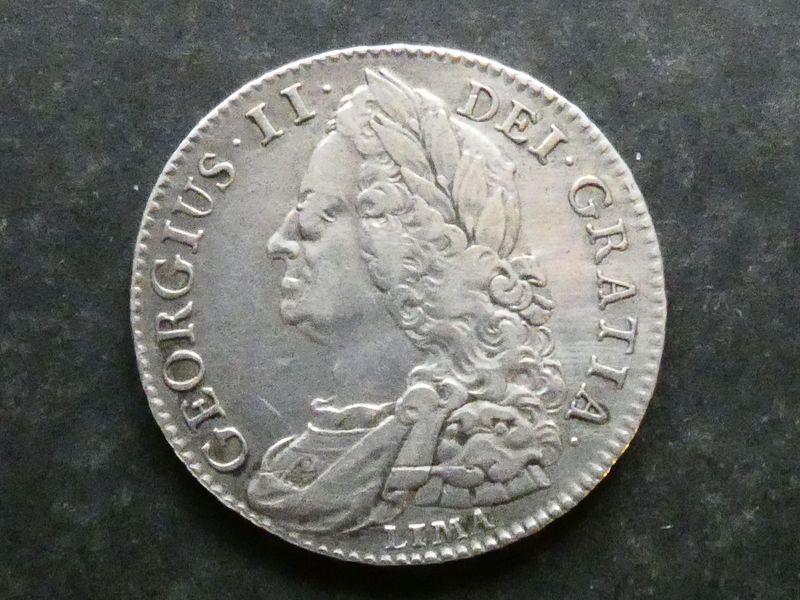 Halfcrown, 1745 LIMA.