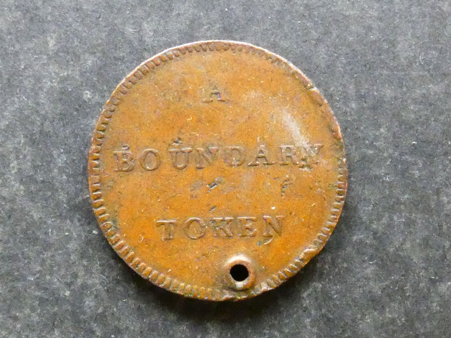 Boundary Token, Northumberland, Hareshaw Common.